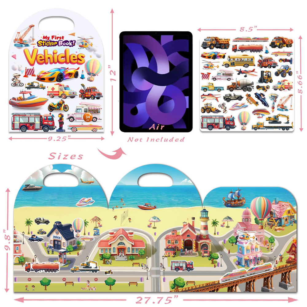 HitGoo sticker kit includes 3-pack sheets with 116 large jelly stickers.