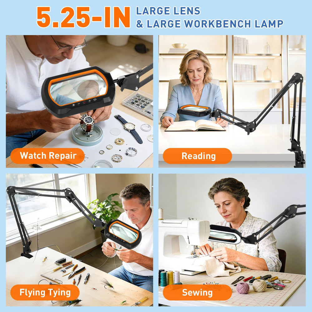 HITTI magnifier aids seniors and hobbyists in detailed tasks.