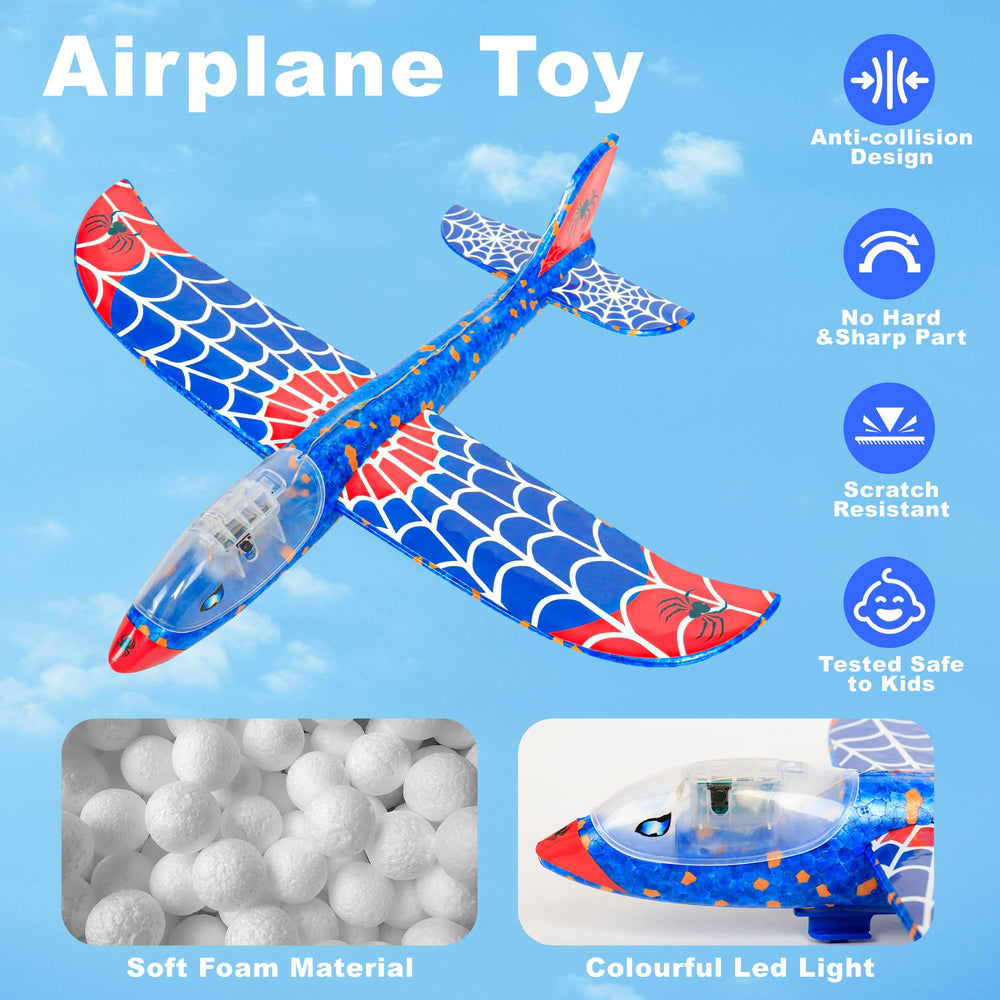HitToys Dual flight modes offer gliding and spinning options for outdoor testing.