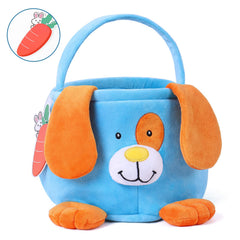 HitToys Easter Bunny Basket showing it can hold eggs during an egg hunt.