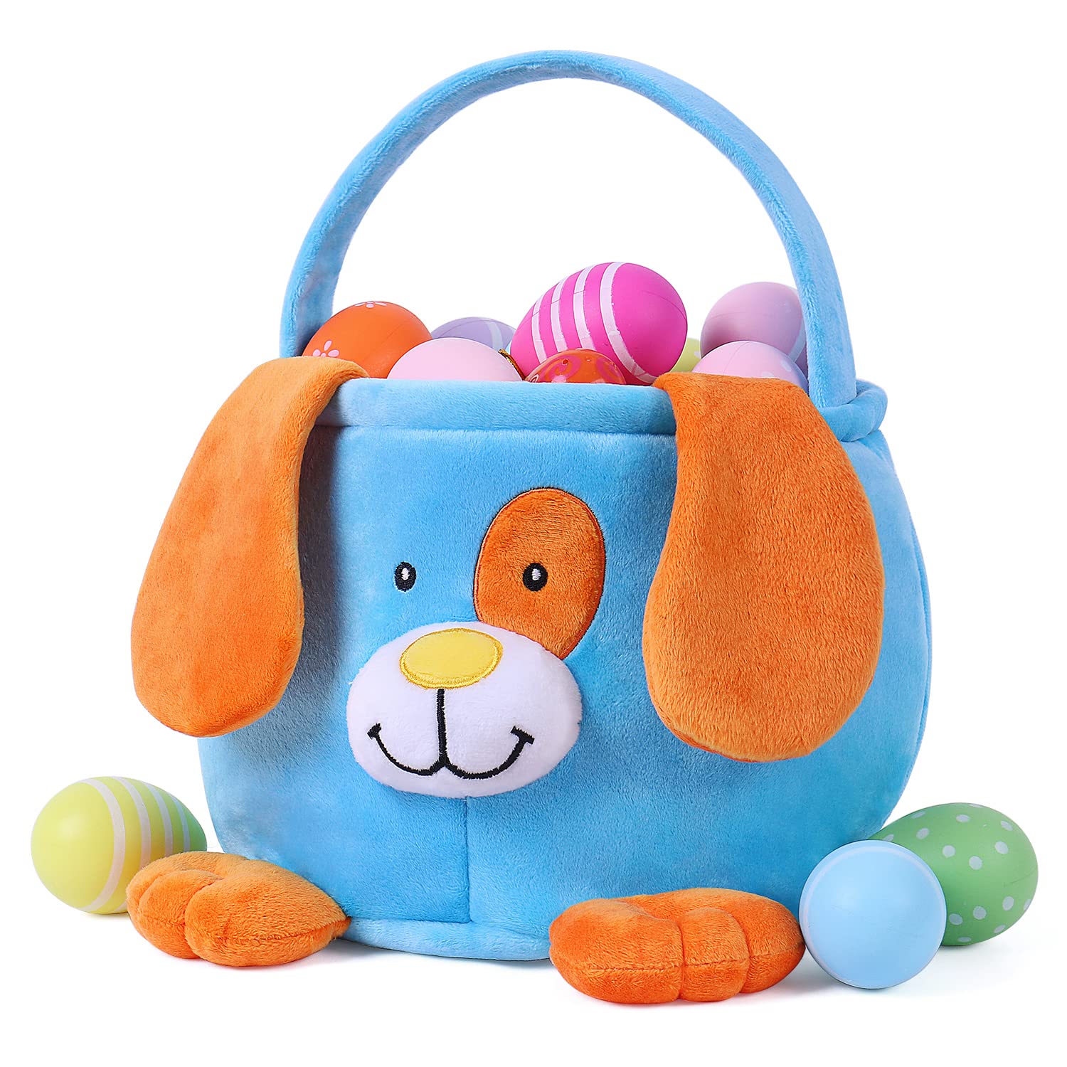 HitToys Easter Bunny Basket used as a storage tote for small toys and items.
