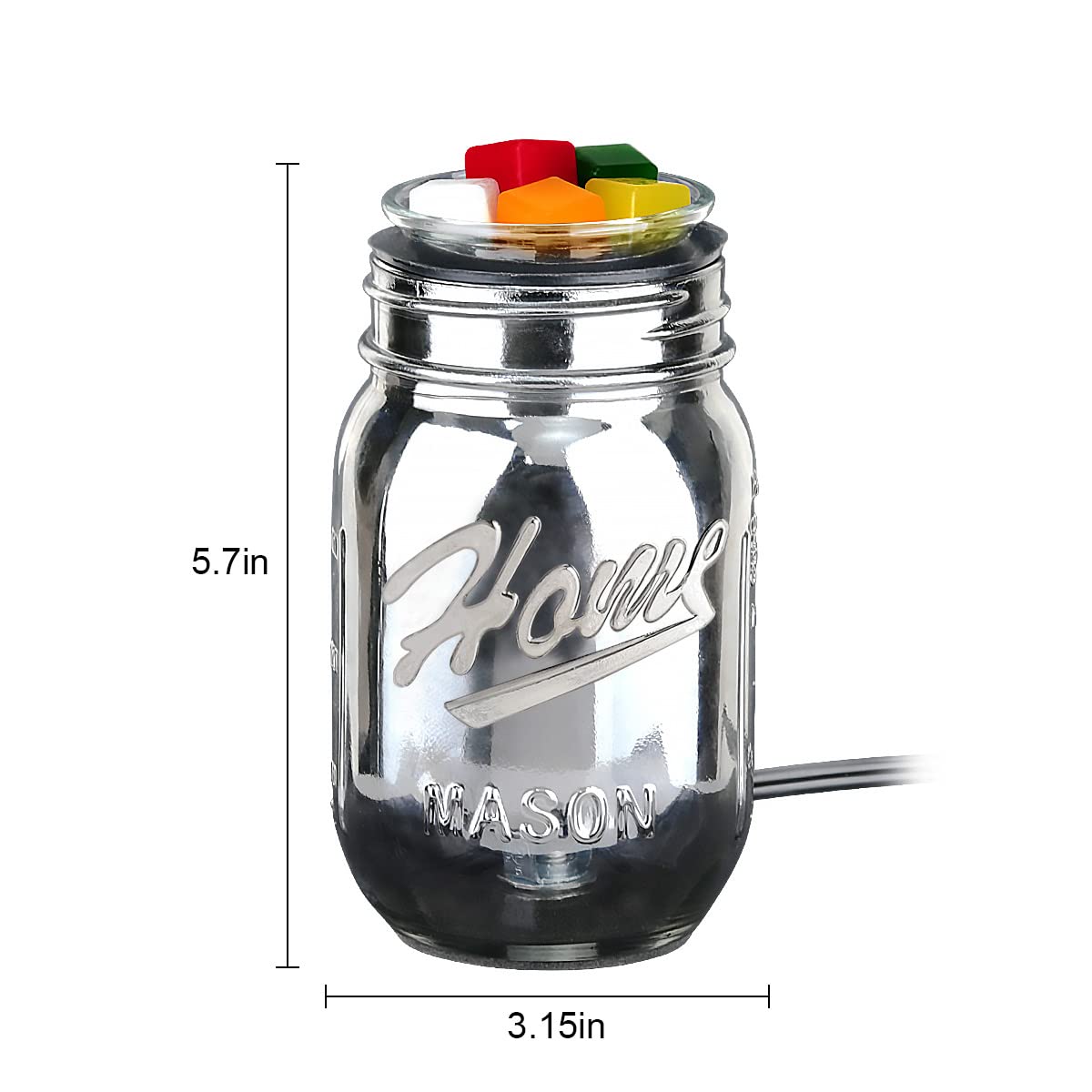 Hituiter fragrance warmer black side view, sleek decorative design