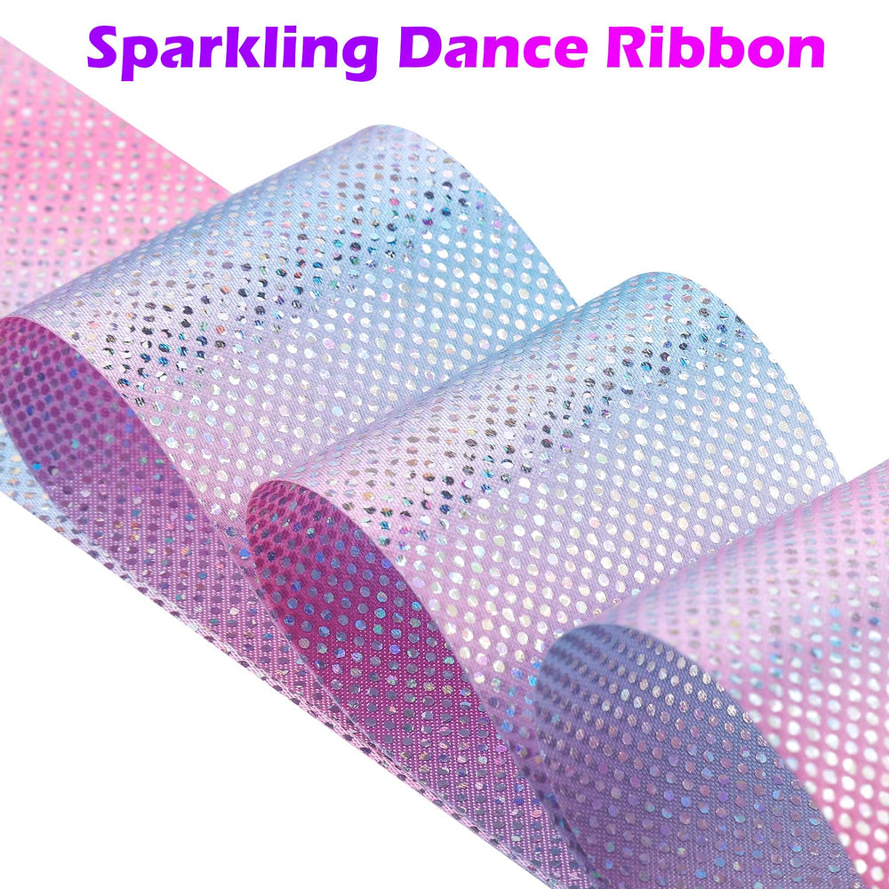 HiUnicorn ribbon dance wand with satin 6.5 ft ribbon for graceful spins