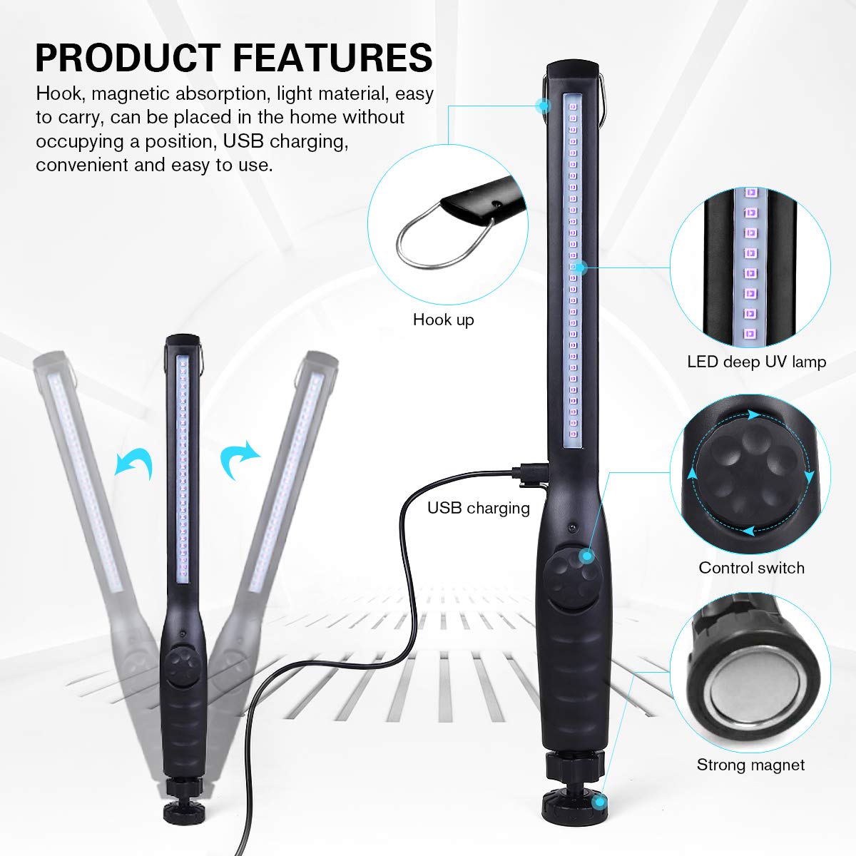 HIUPN portable UV sanitizer ideal for travel and hotel stays