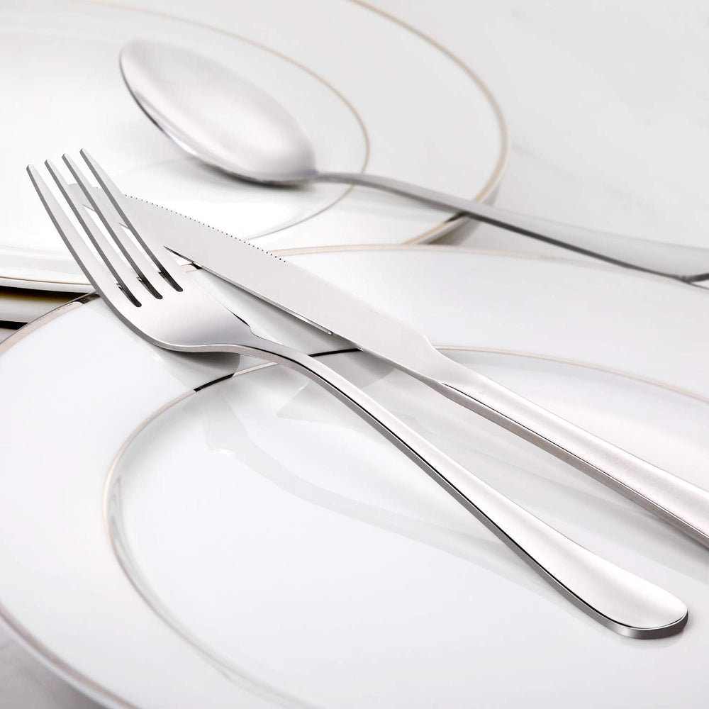 Hiware 18-8 stainless steel forks image, durable cutlery for longtime use.