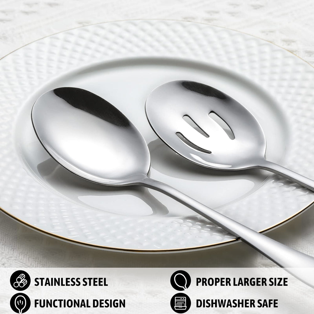 Hiware 8.6-inch serving spoon with 2.9 inch bowl close view
