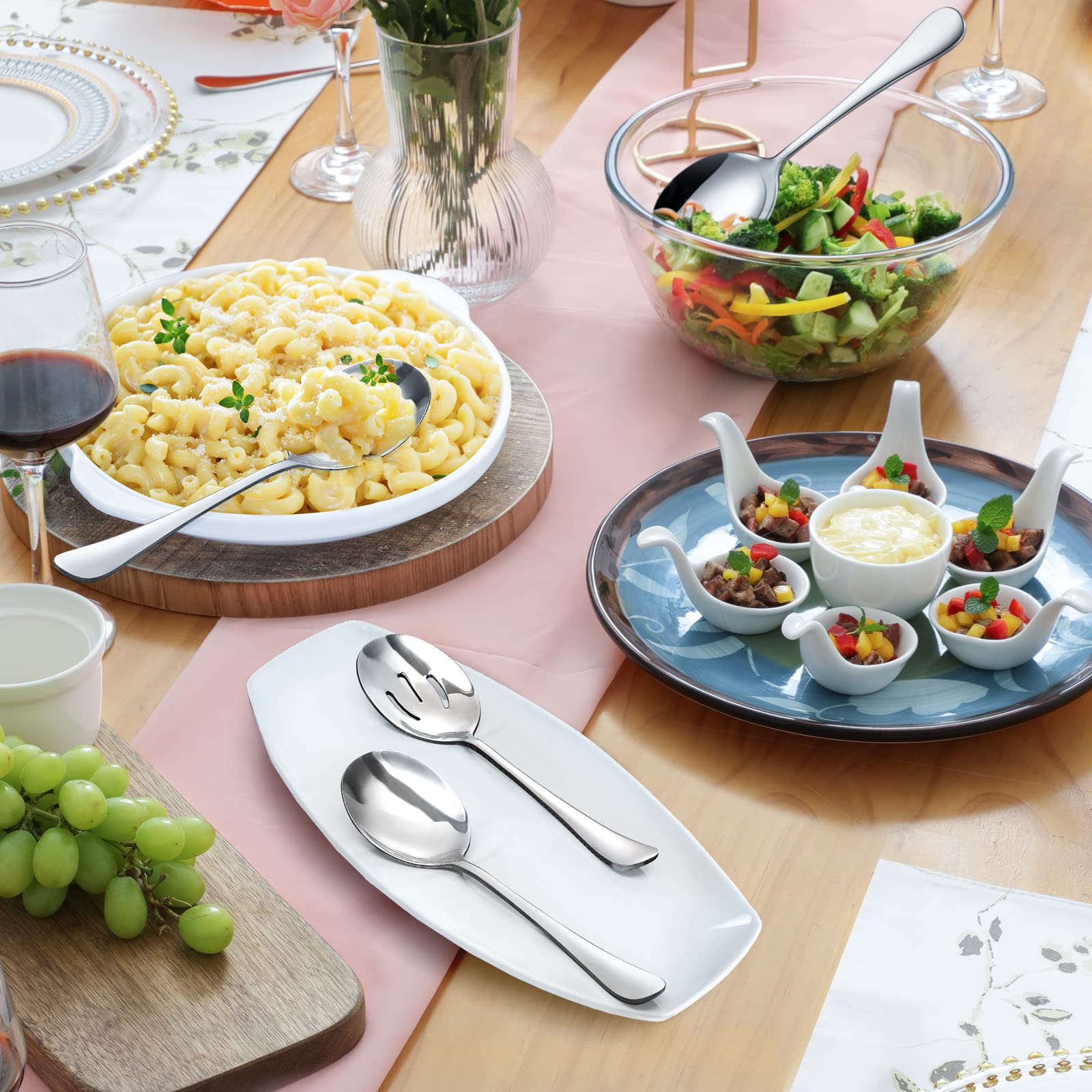 Hiware catering setup with four spoons and four slotted spoons