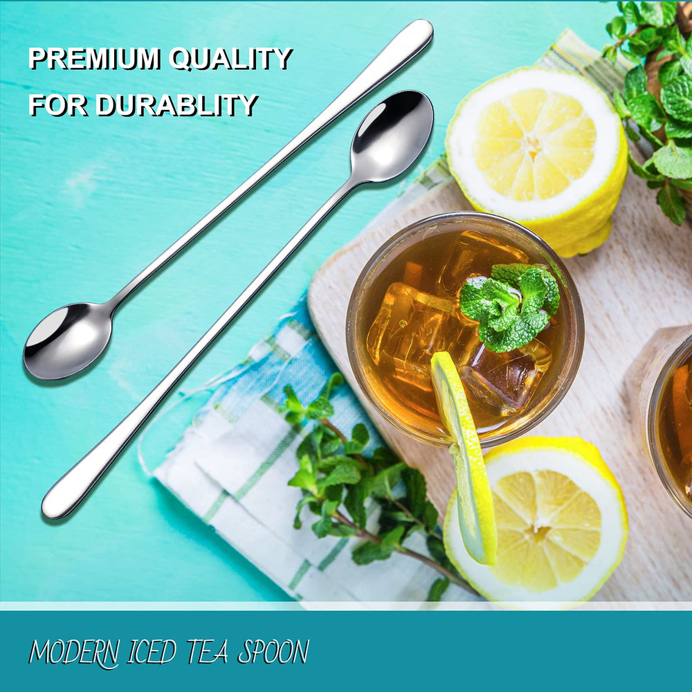 Hiware ergonomic heavy-handle spoon provides a comfortable grip for stirring and scooping.