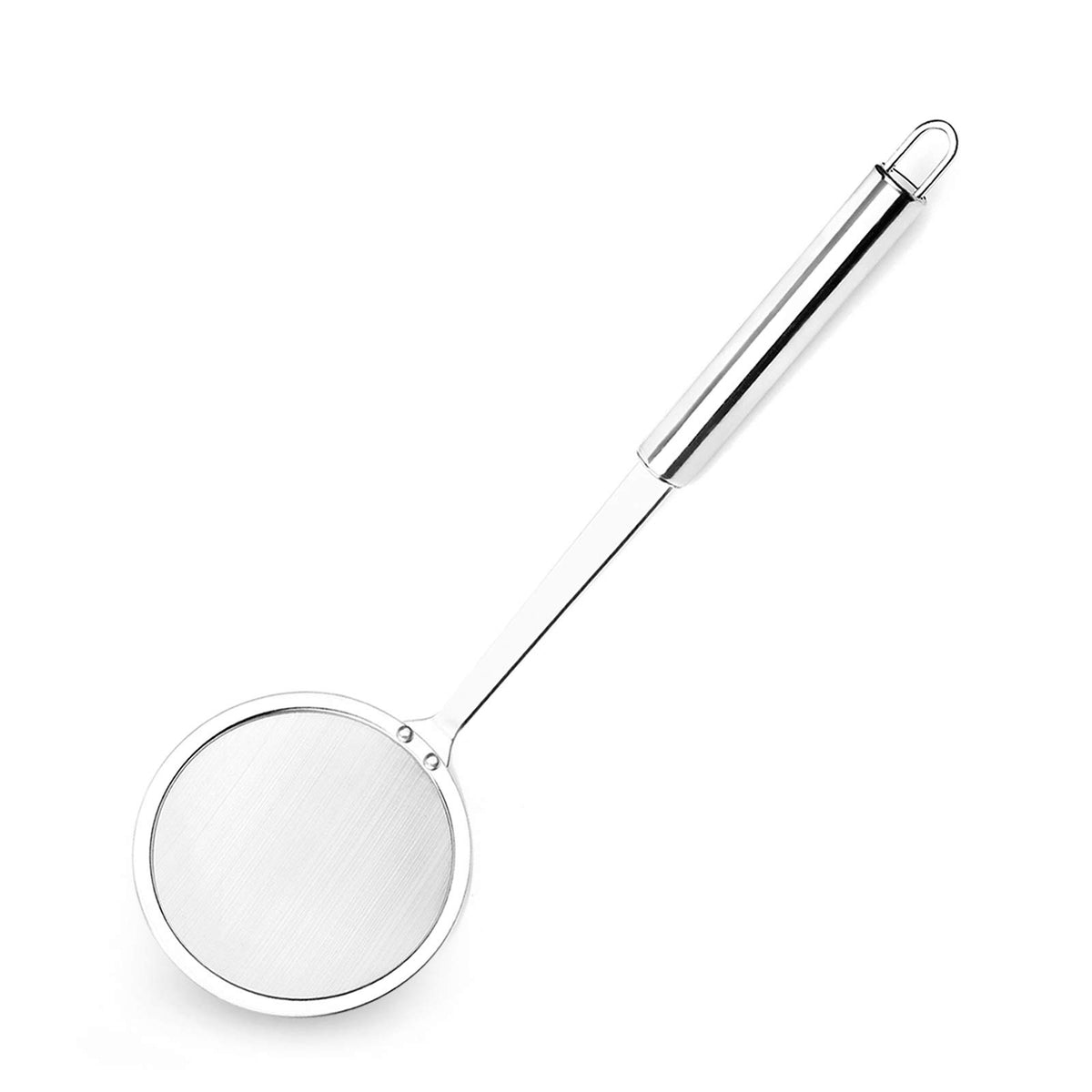 Hiware fat skimmer spoon with long handle for hot pot grease separation.