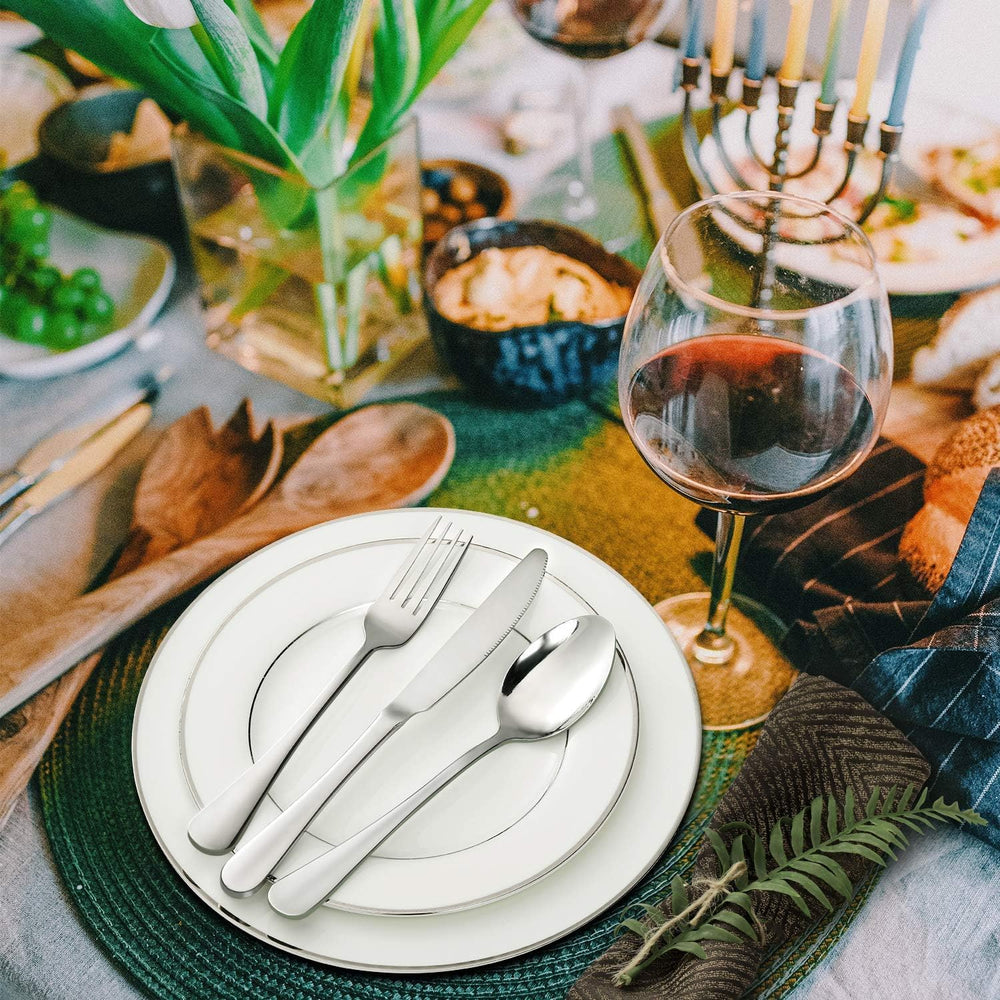 Hiware heavy-duty dinner forks, robust build resists breakage.