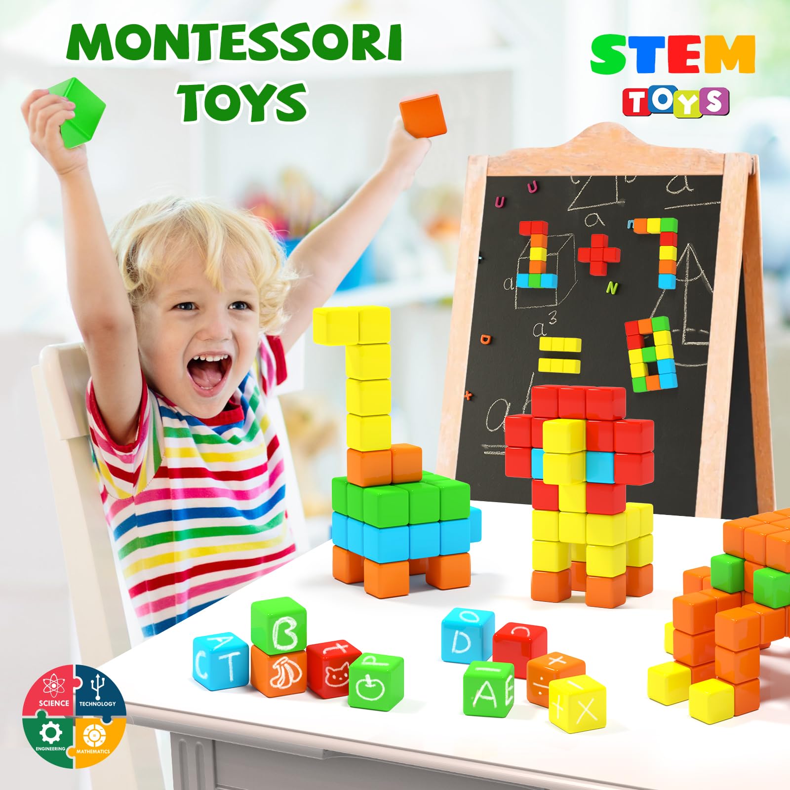 Hiwawind stem learning toys for 3-5 year olds in classroom