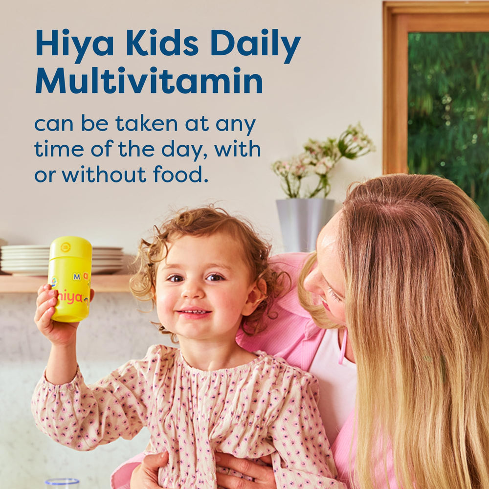 HIYA refillable-glass-bottle emphasizes sustainable packaging for families.