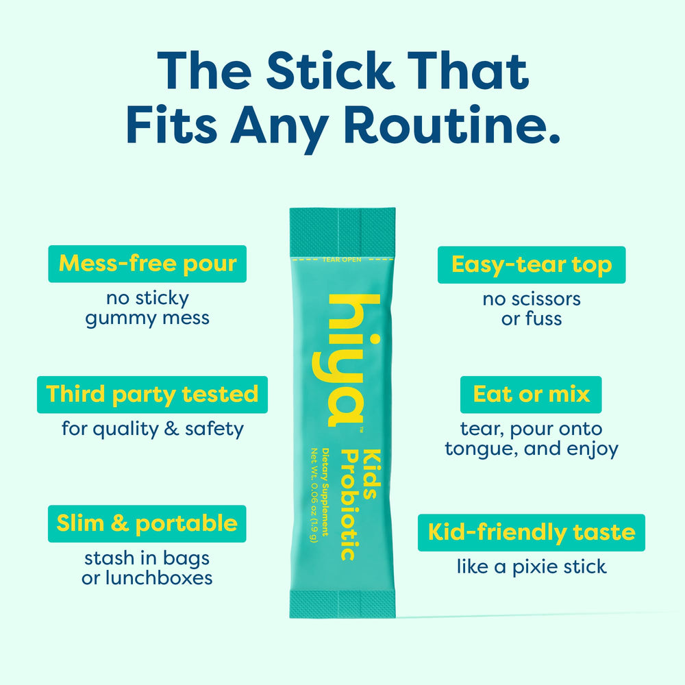 Hiya Kids packaging designed for kid-friendly, easy use.