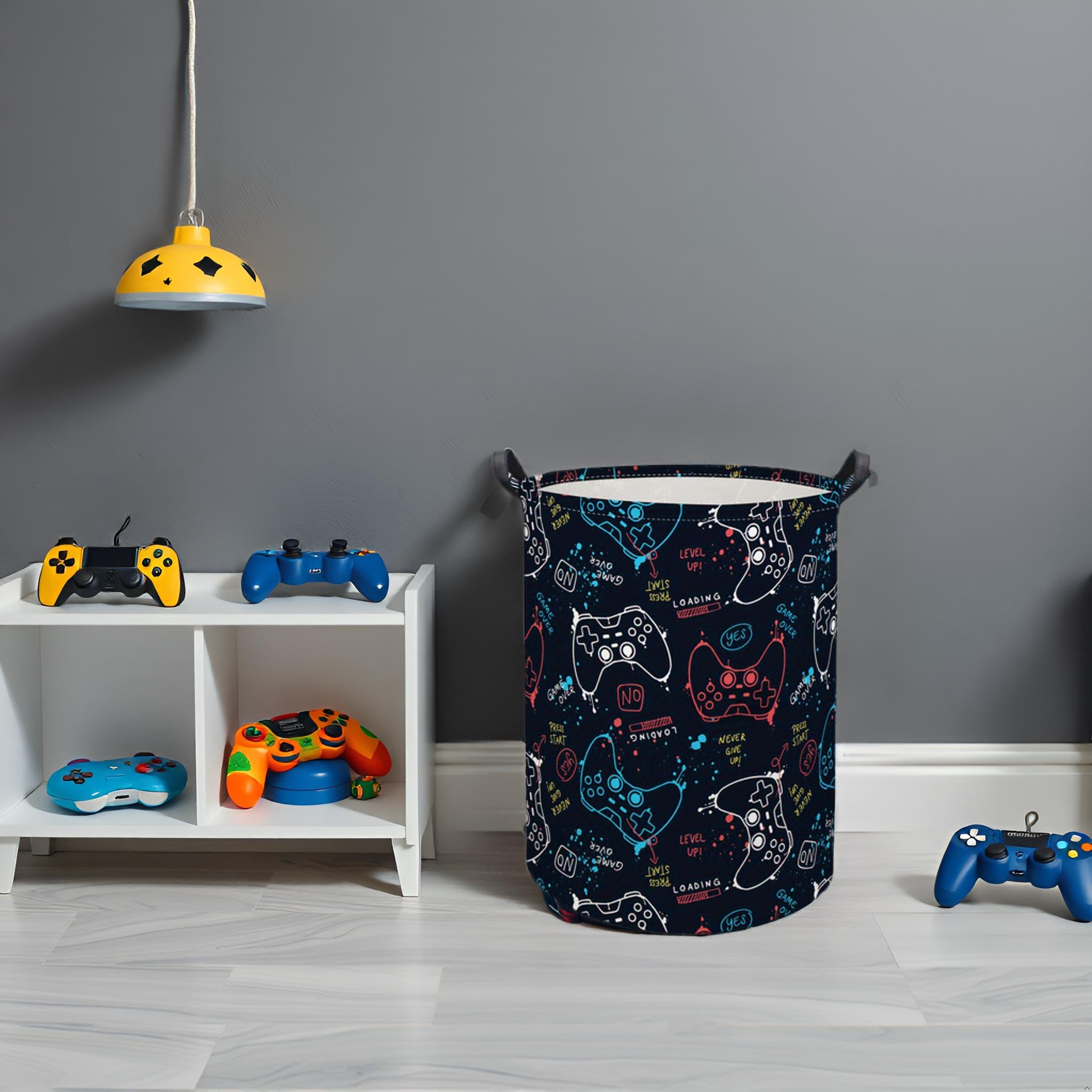 HIYAGON Large capacity clothes organizer fits family laundry with two handles