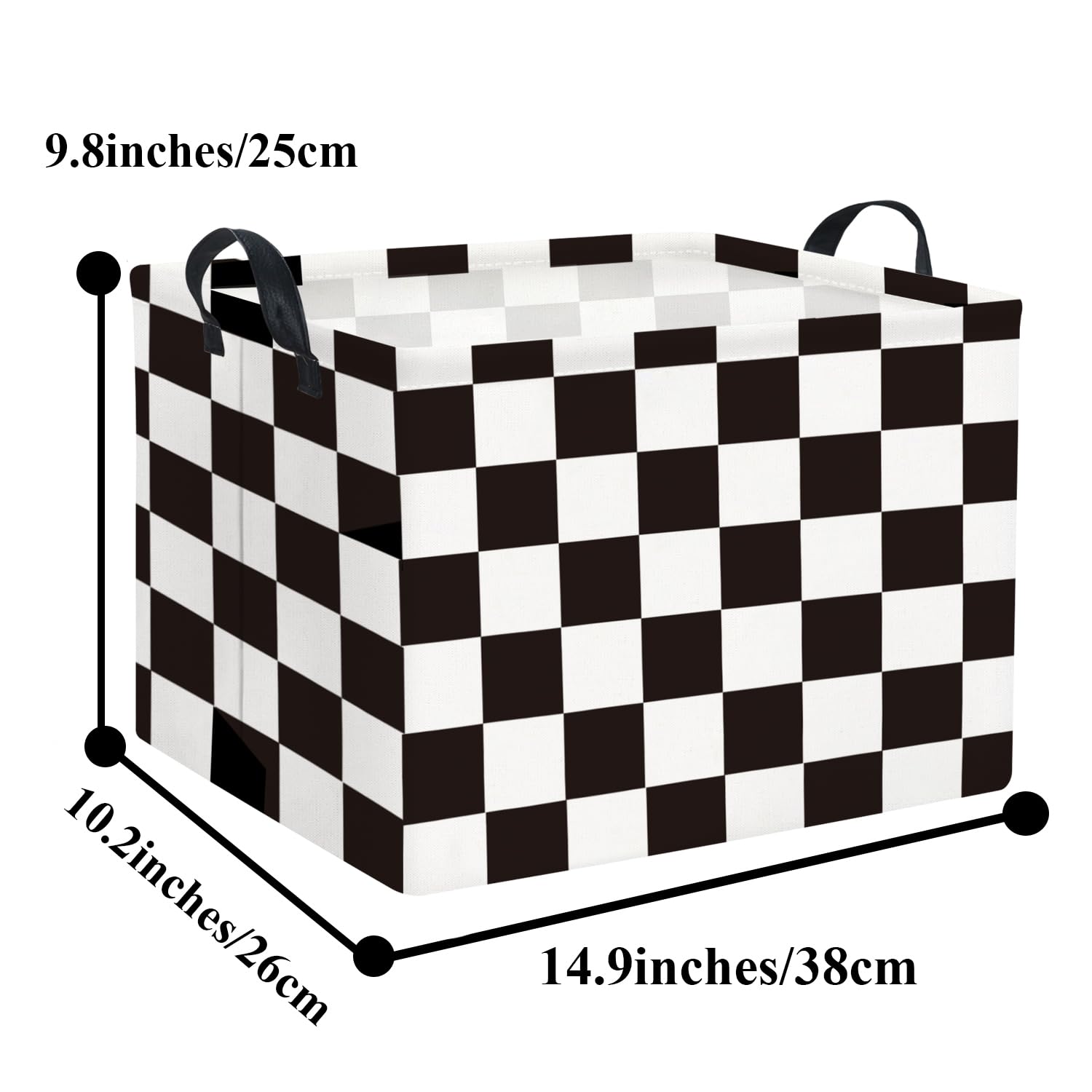 HIYAGON leather-handle portable bin for easy transport around home and car