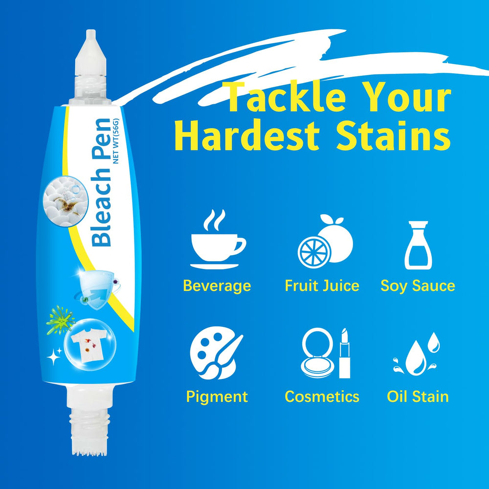 HJFCY Bleach Pen tip-press application for precise spot cleaning