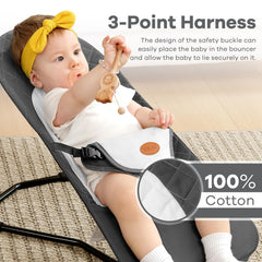 HKAI Bouncer with three hanging toys to entertain.