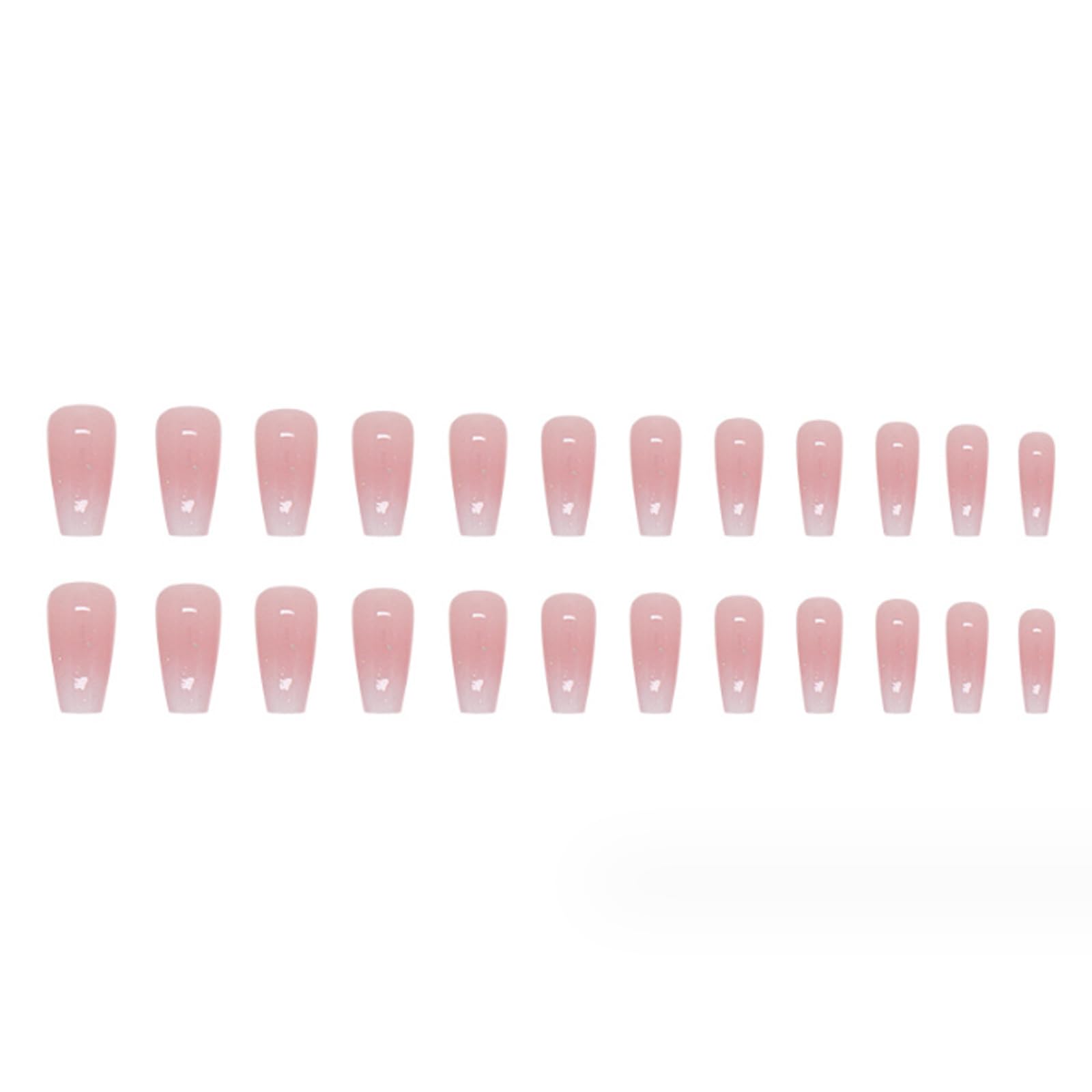 Hkanlre pink gradient nails with sparkling design for special occasions