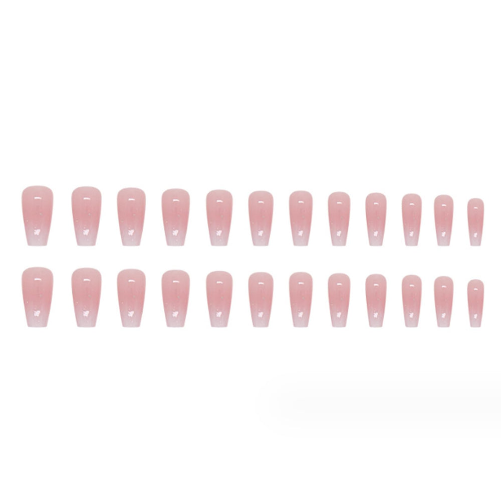 Hkanlre pink gradient nails with sparkling design for special occasions