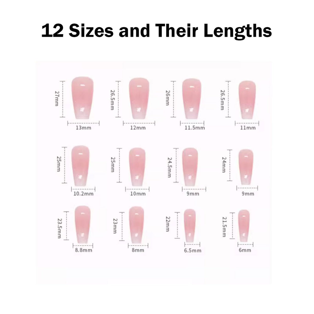 Hkanlre nail size set includes 12 sizes for a comfortable fit
