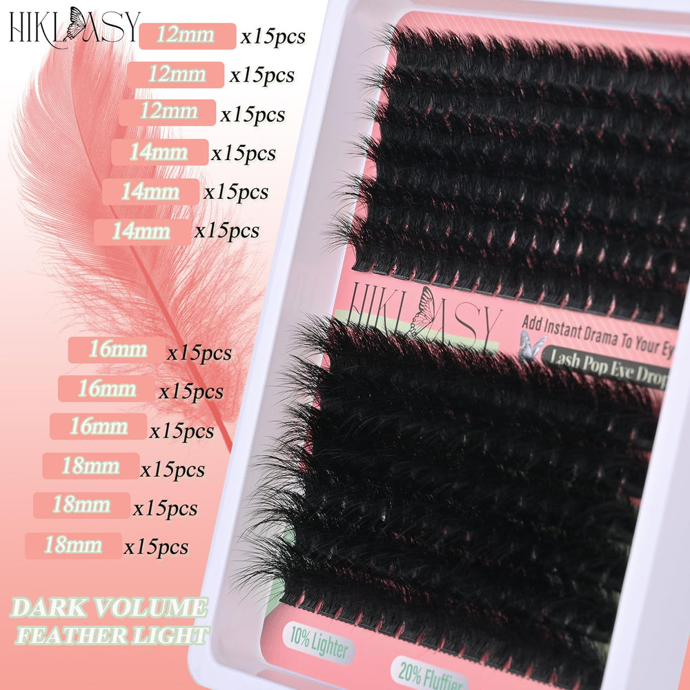 HK HIKLASY mixed 12-18mm lengths enable balanced, natural-looking volume.