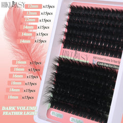 HK HIKLASY mixed 12-18mm lengths enable balanced, natural-looking volume.