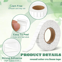 HKSZEH foam tape squares adhesion demo on paper shows strong grip.