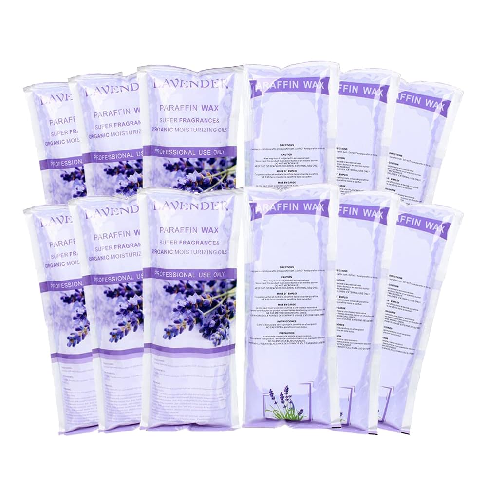 HLead lavender paraffin wax refills in 12-pack for at-home spa use