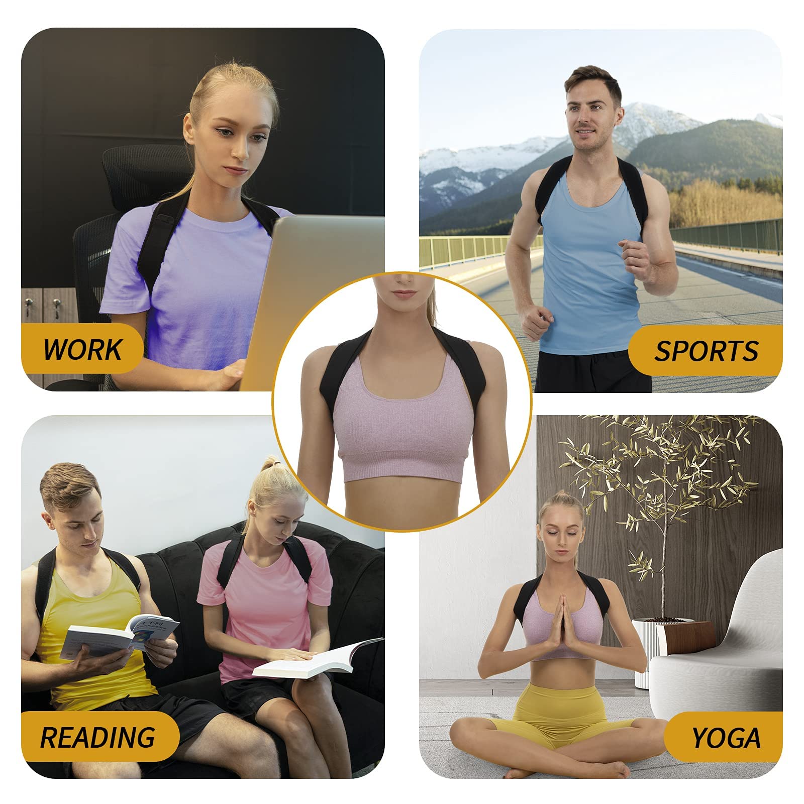 HLOES posture corrector with breathable-lightweight design keeps you comfortable during long wear