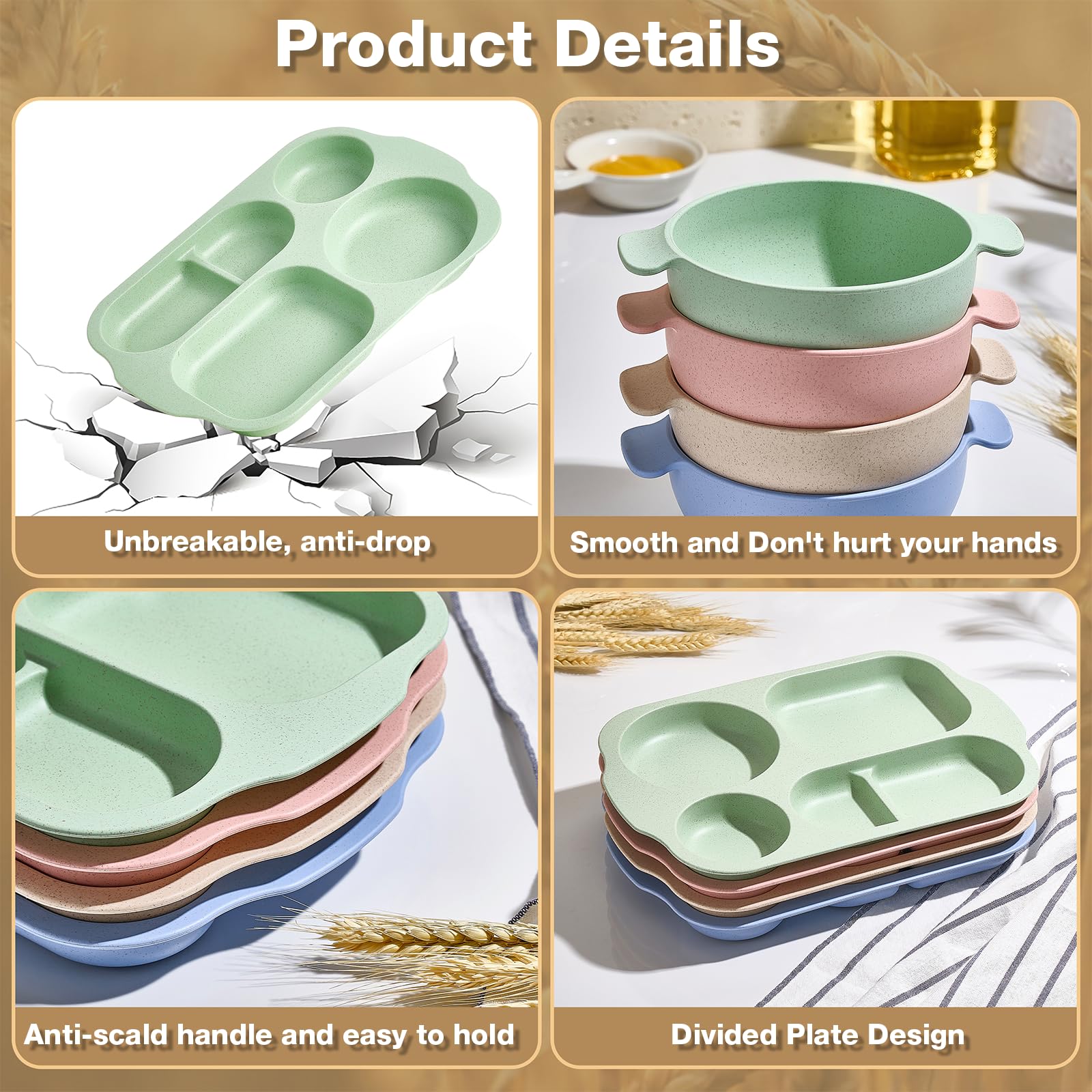 Hlukana microwave and dishwasher safe dishes for easy cleaning.