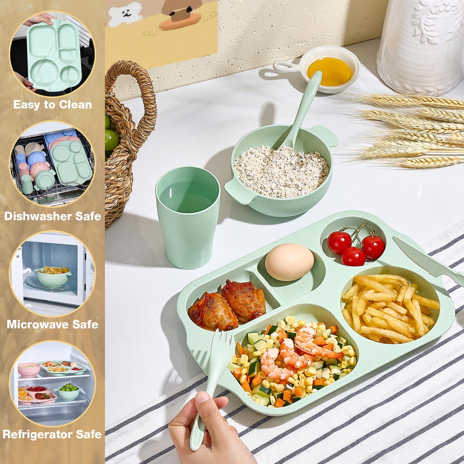 Hlukana unbreakable dinnerware, ideal for kids and travel.