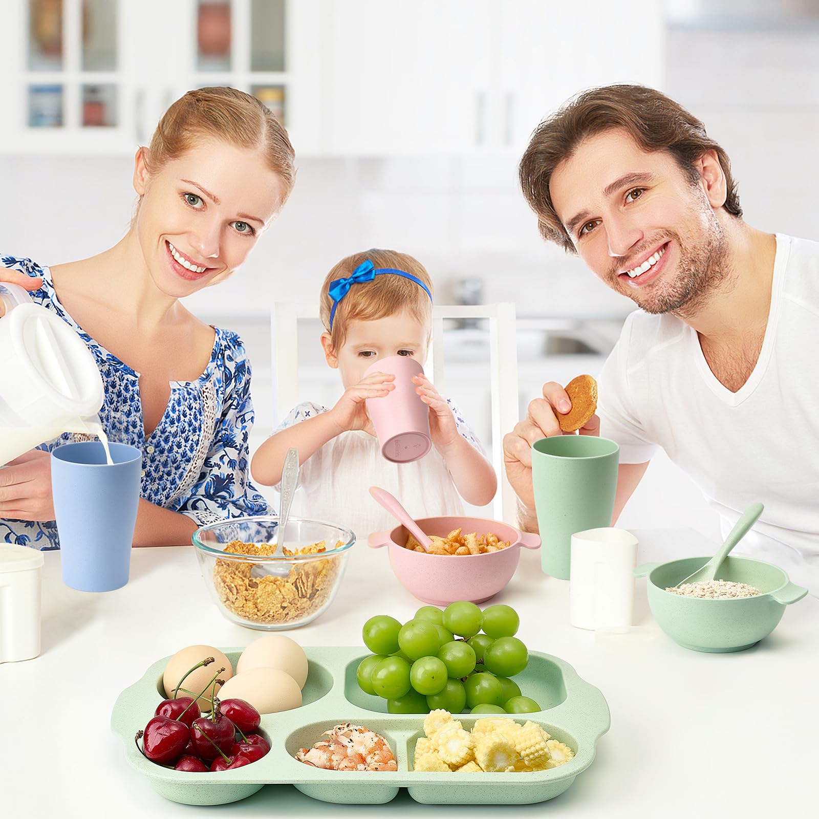 Hlukana kids bowls 13oz, lightweight and unbreakable for safe use.