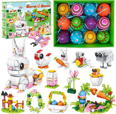 HLXGFCAI prefilled Easter eggs with building toys for hassle-free egg hunts.