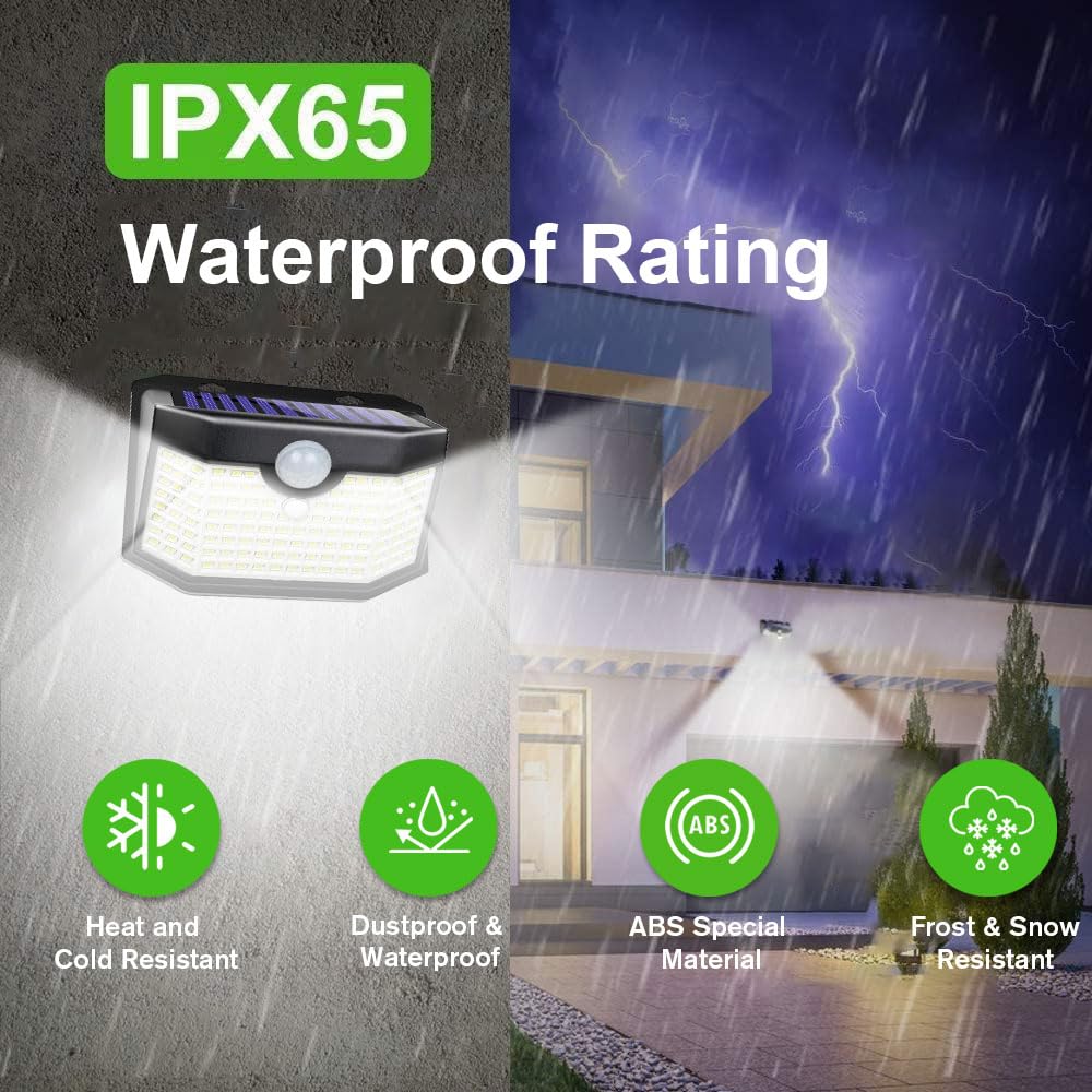 HMCITY Solar Light wall mount illustrates easy wireless installation.
