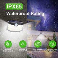 HMCITY Solar Light wall mount illustrates easy wireless installation.