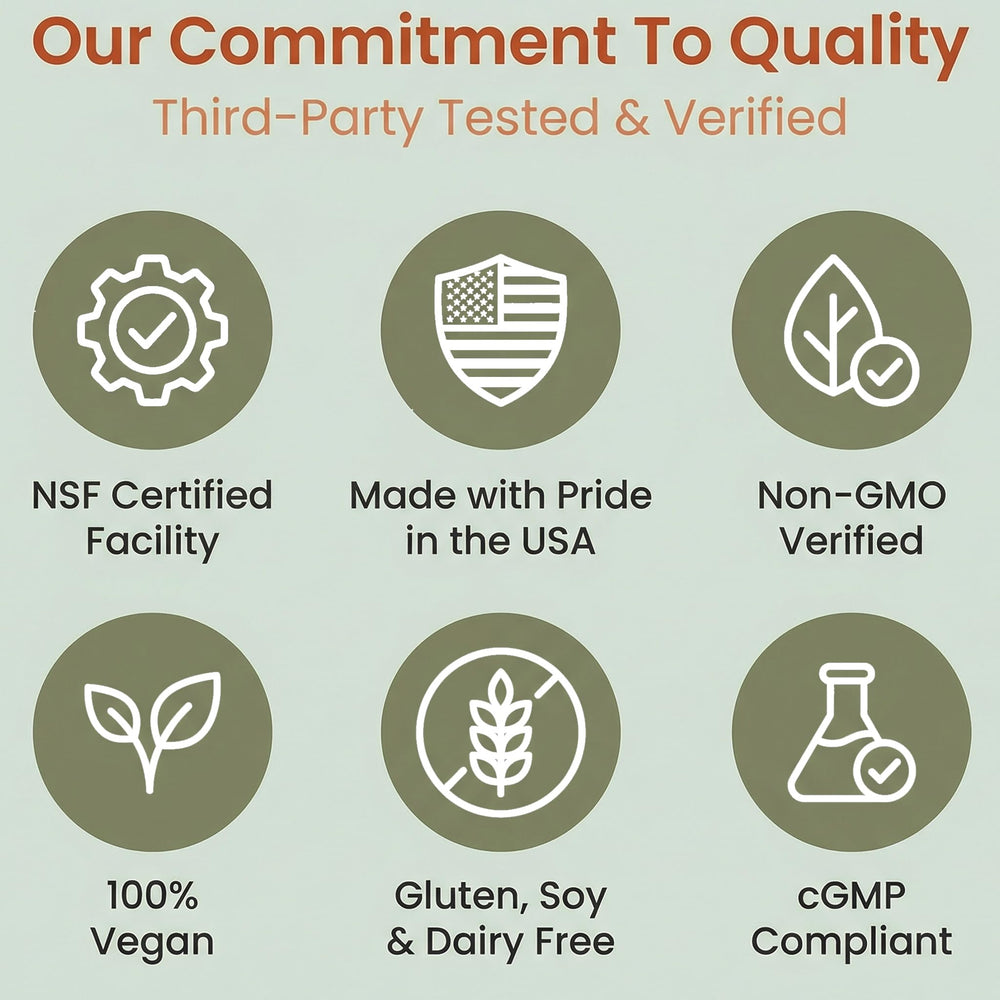 Packaging display highlighting vegan, non-GMO attributes for clean wellness