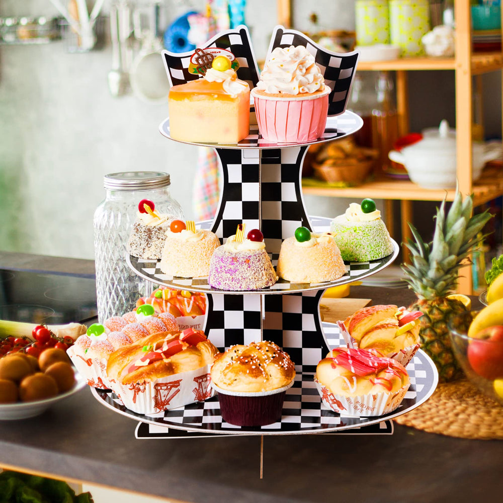 Hmxpls cupcake stand assembled display ready for party tables.