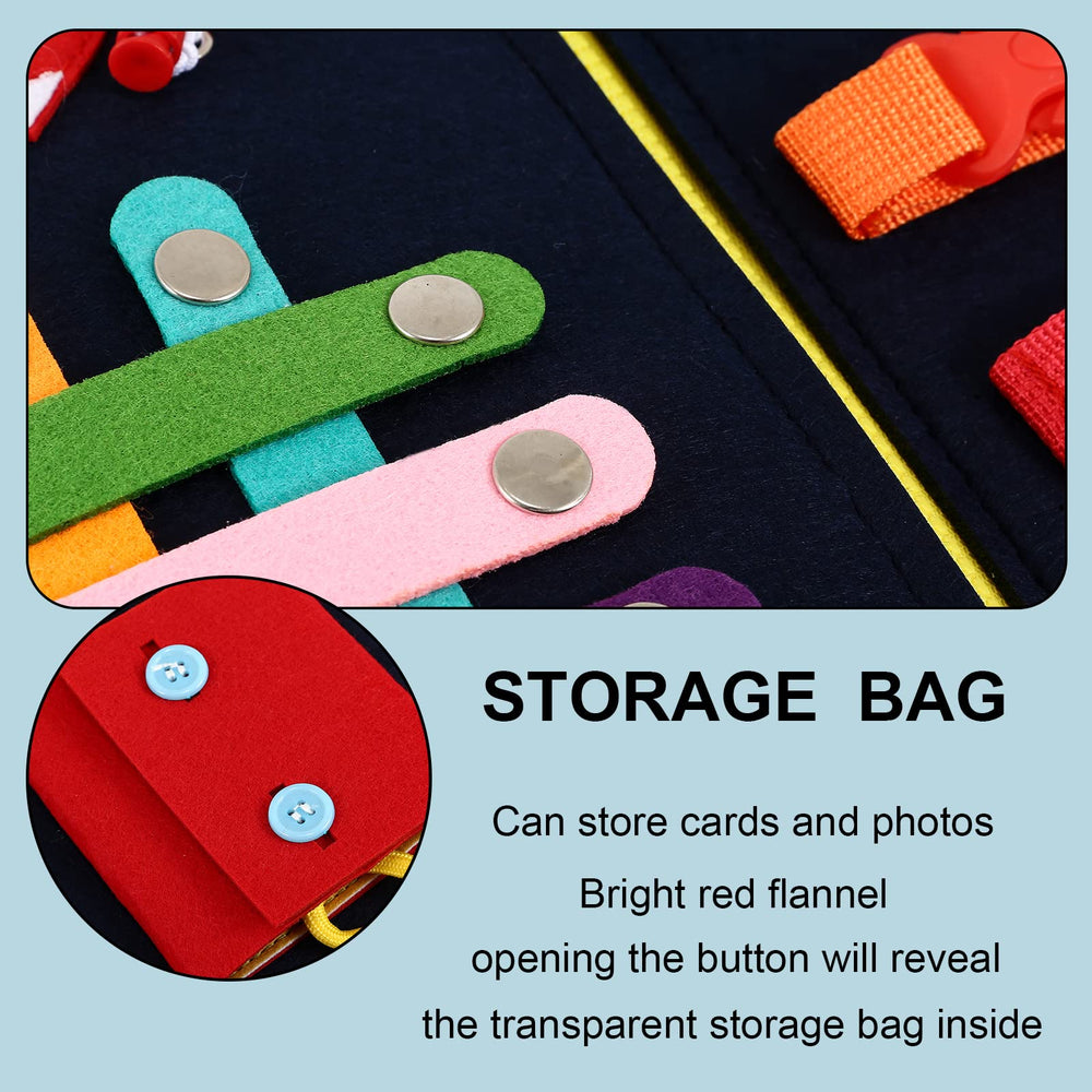 HNYG fidget blanket with 13 sensory items for engagement and calm