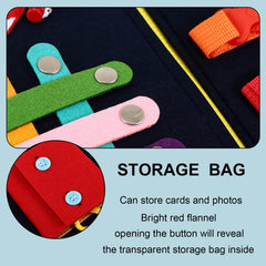 HNYG fidget blanket with 13 sensory items for engagement and calm
