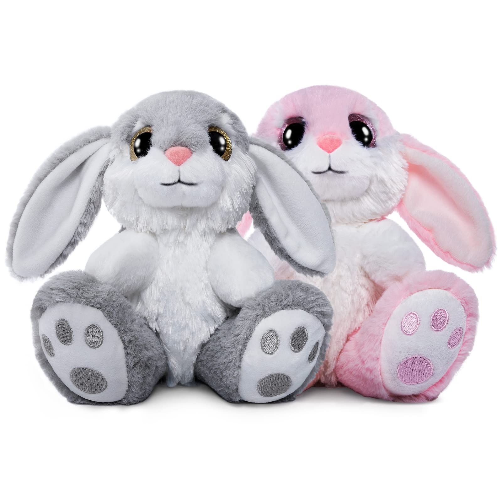 HO-EF bunny stuffed animal pink and grey offers a cuddly bedtime companion