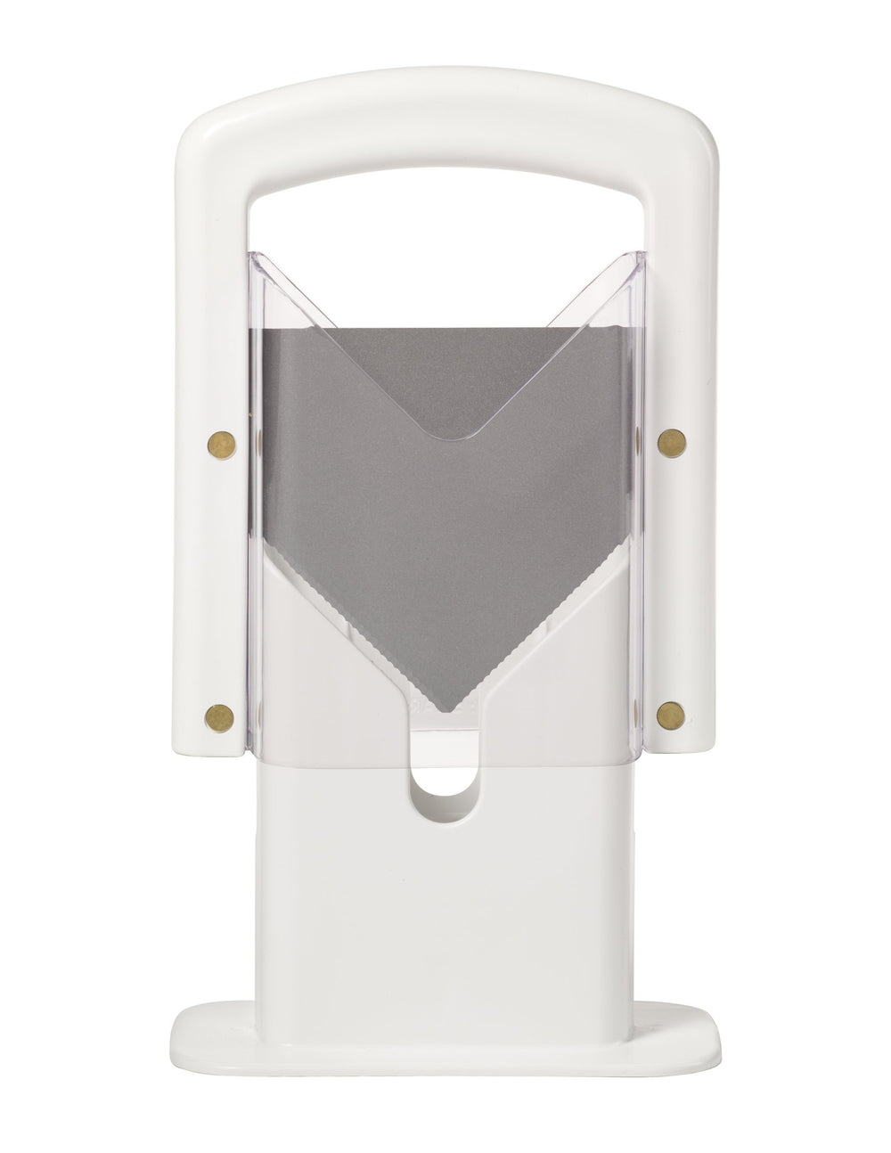 Hoan serrated non-stick blade glides through dense bread smoothly.