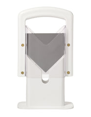 Hoan serrated non-stick blade glides through dense bread smoothly.