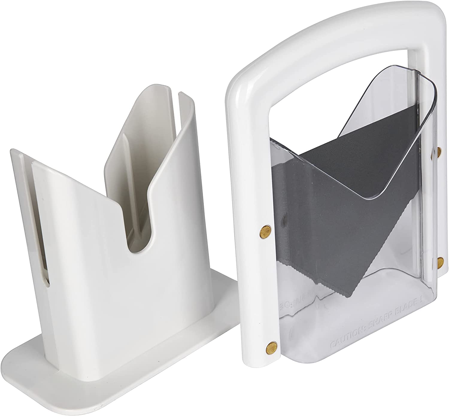 Hoan wide cradle fits muffins, buns, and rolls for uniform slices.