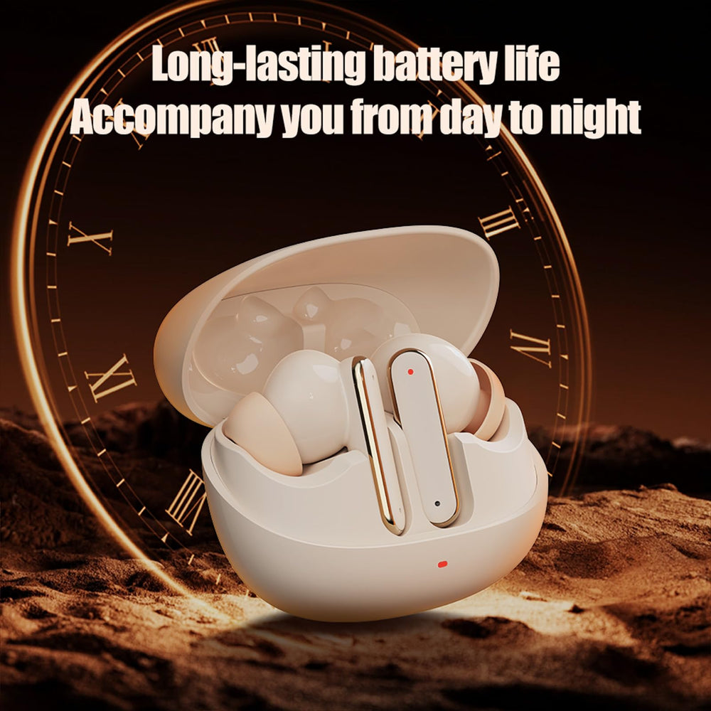 Hoarahloux charging case extends listening time for on-the-go use.