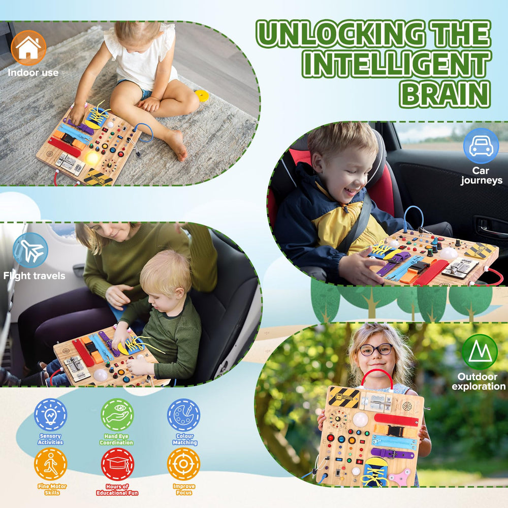 Compact travel size fits cars, planes, and waiting rooms.