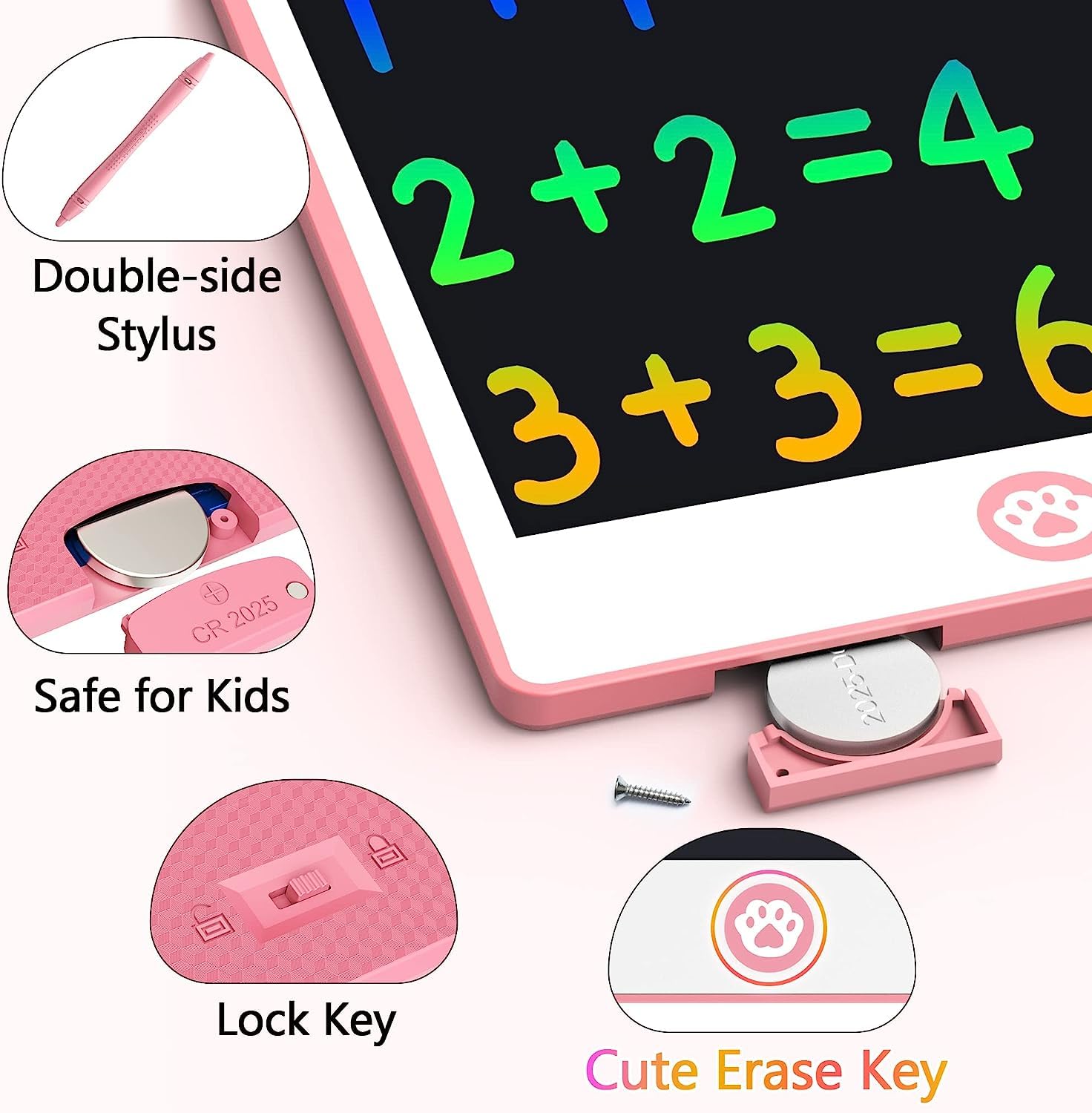 Hockvill erase button clears the screen for quick doodles.