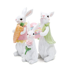 Hodao Easter Bunny holding carrot; playful centerpiece for Easter.