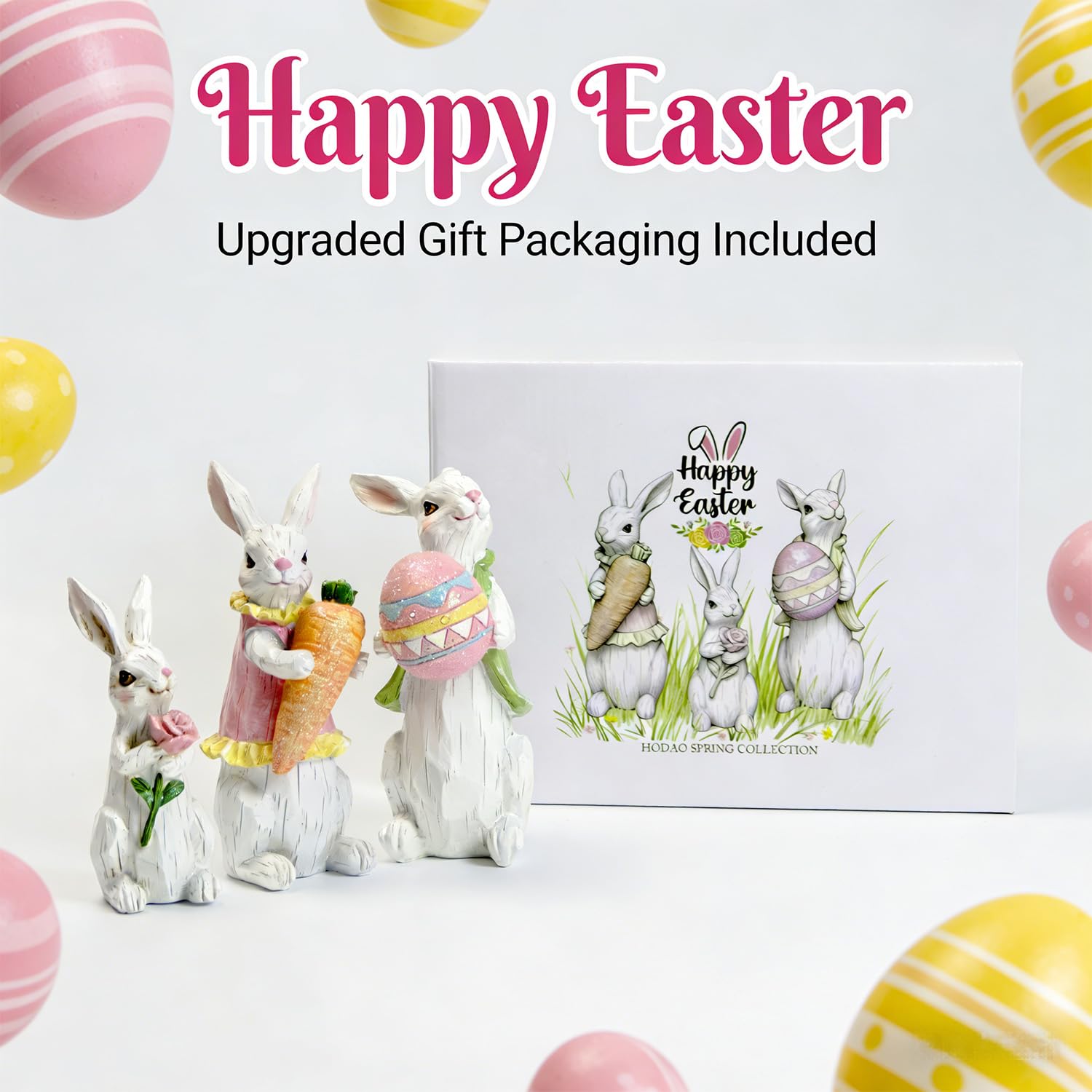 Hodao Easter Bunny on a shelf boosts rustic interior appeal.