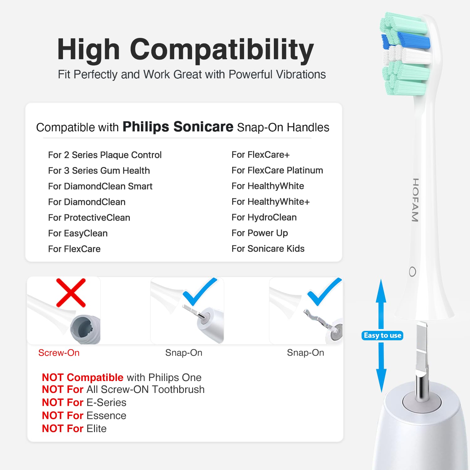 HOFAM bristles close-up showing premium design for gentle cleaning
