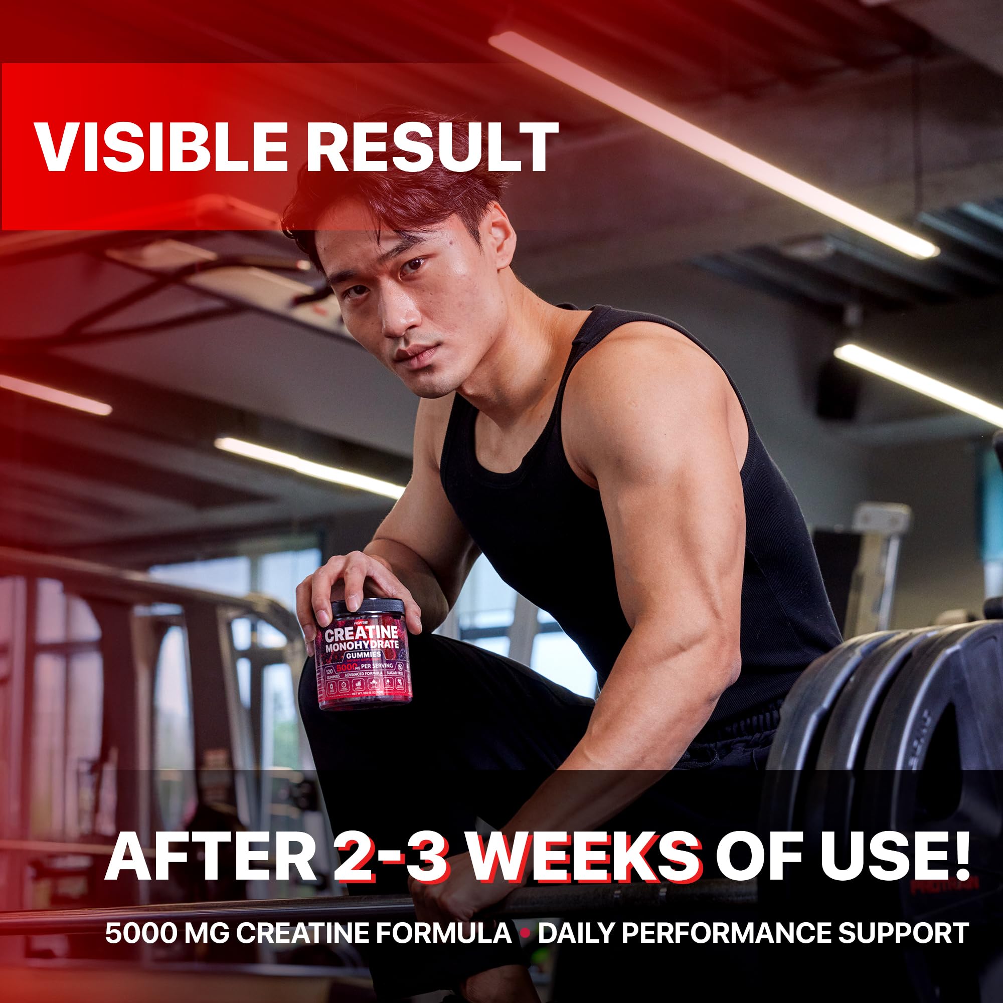 Hofnie gummies being chewed demonstrates on-the-go energy support